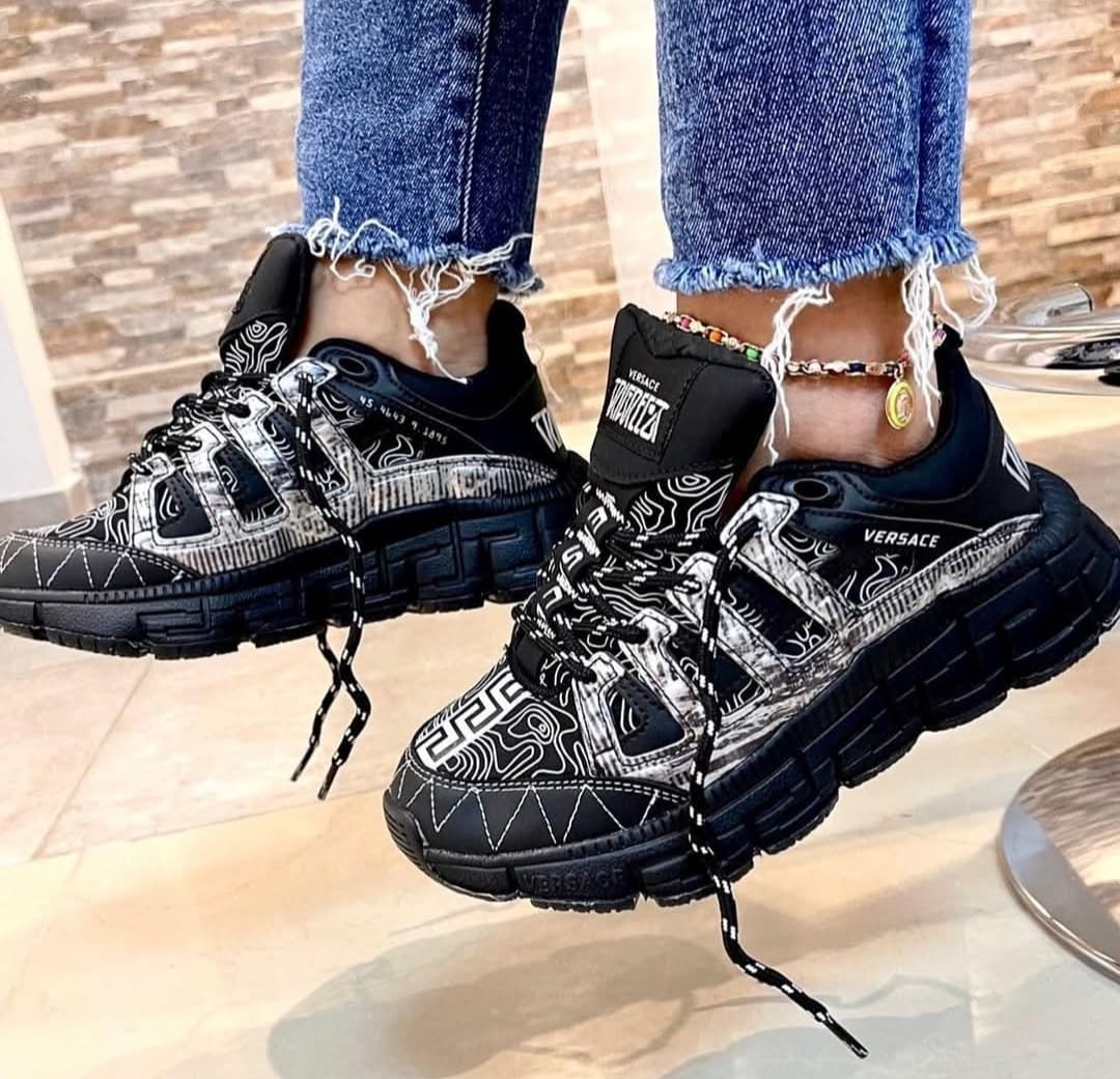 Tenis Versace Negro Tigreca Unisex - Calidad 1.1 Importado - Alta Gama - Pago Contraentrega - Envío Gratis Ref 01