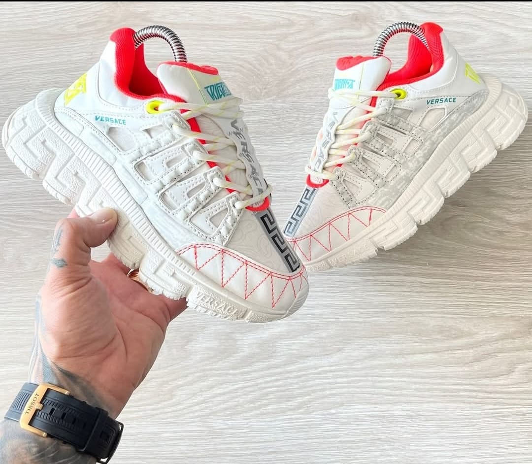 Tenis Versace Blanco Amarillo Tigreca Unisex - Calidad 1.1 Importado - Alta Gama - Pago Contraentrega - Envío Gratis Ref 01