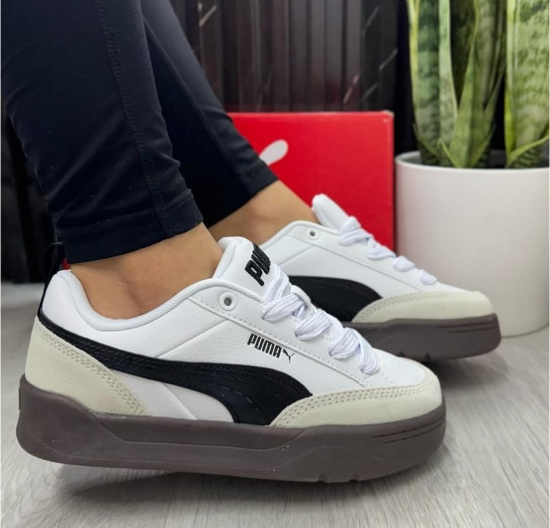 TENIS PUMA PARK BLANCO - Unisex- Triple AAA - Pago Contraentrega - Envio Gratis - Ref 01