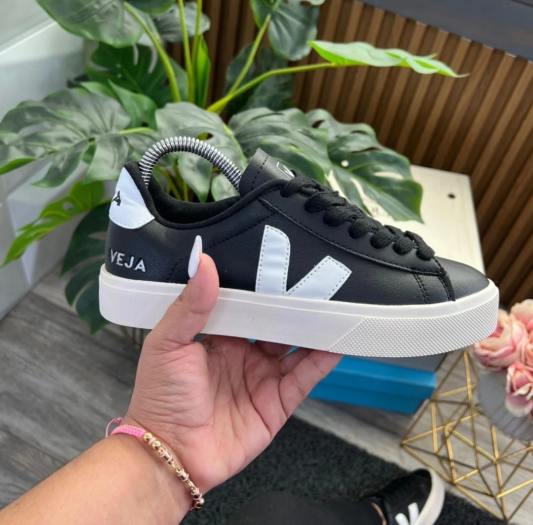 CALZADO DEPORTIVO DAMA VEJA Y8 NEGRO BLANCO - Triple AAA - Pago Contraentrega - Envio Gratis - Bodega Drop Arsenal